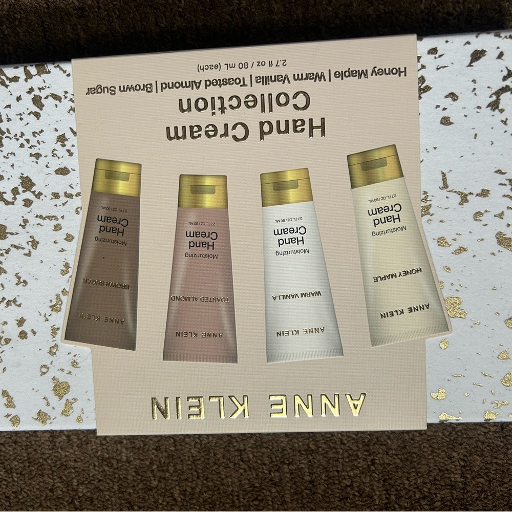 ANNE KLEIN Hand Cream Set in Beige, Taupe, Cream, Light Gold